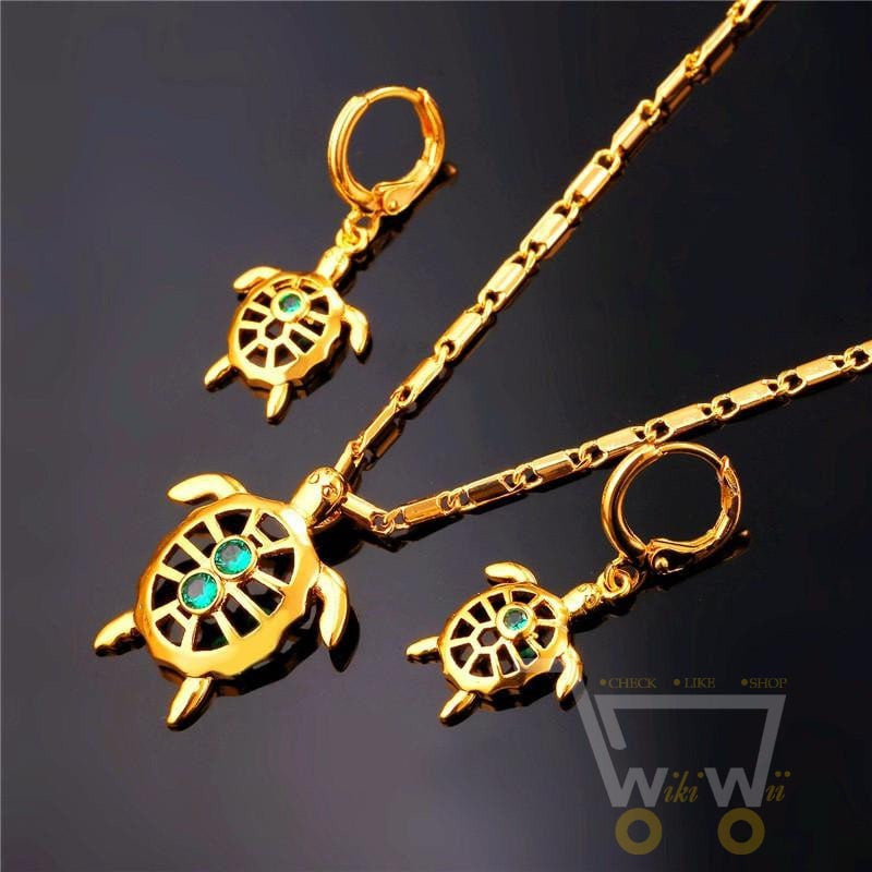 Jewelry Sets Sea Turtle Shape (Necklace & Earrings) - WikiWii