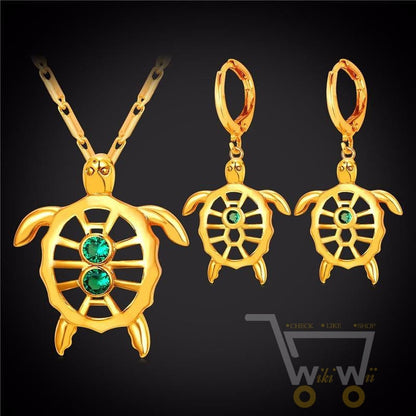 Jewelry Sets Sea Turtle Shape (Necklace & Earrings) - WikiWii