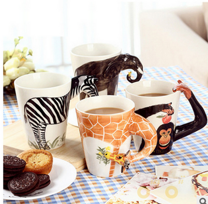 3D Animal Shape Ceramic Mug - WikiWii