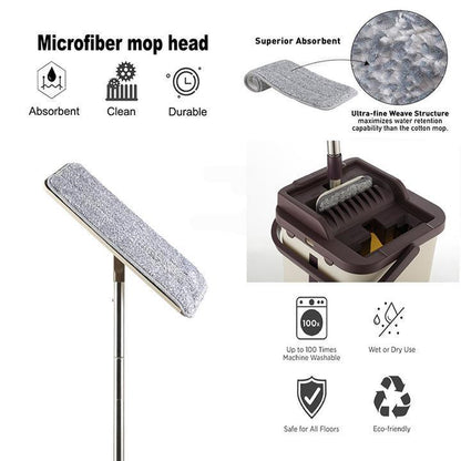 Hand free Washing Lazy Mop - WikiWii