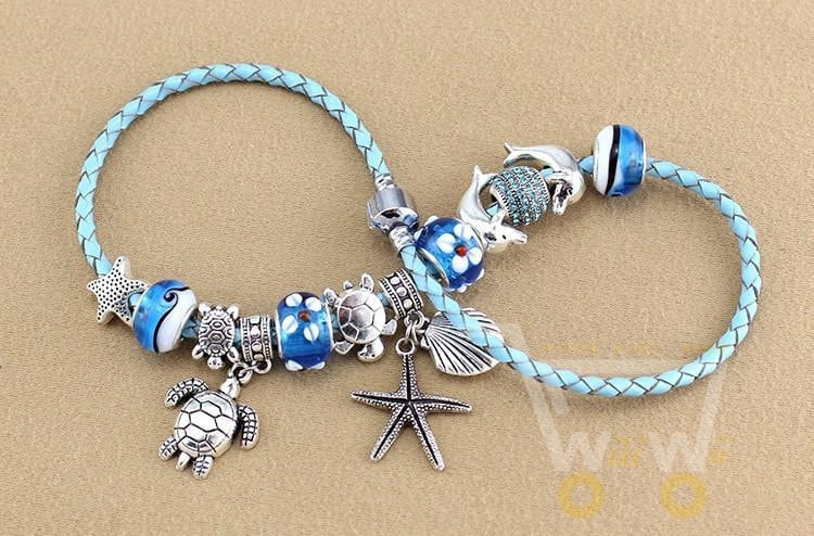 Leather Bracelets Turtle/Starfish/Dolphin - WikiWii