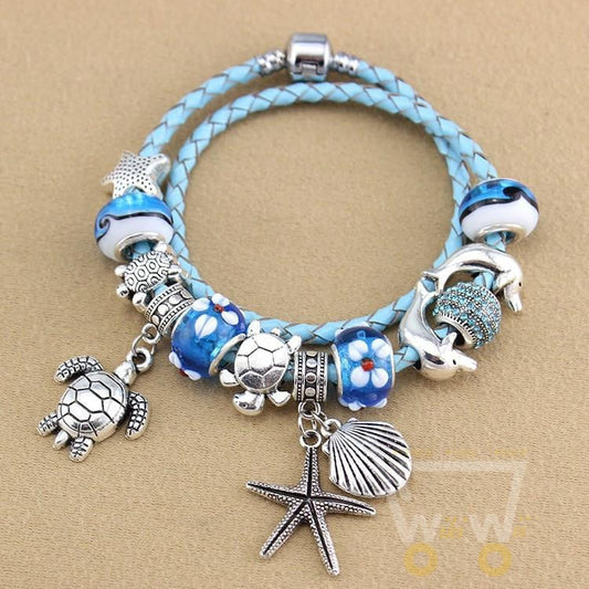 Leather Bracelets Turtle/Starfish/Dolphin - WikiWii