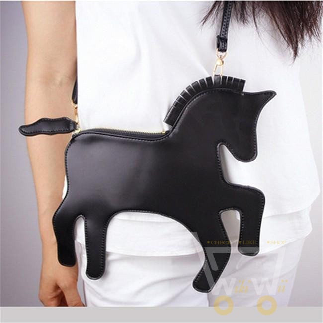 Leather Handbag Horse shape - WikiWii