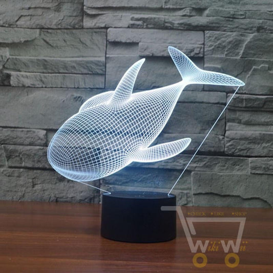 LED Baby Shark LAMP- 7 COLORS CHANGEABLE - WikiWii