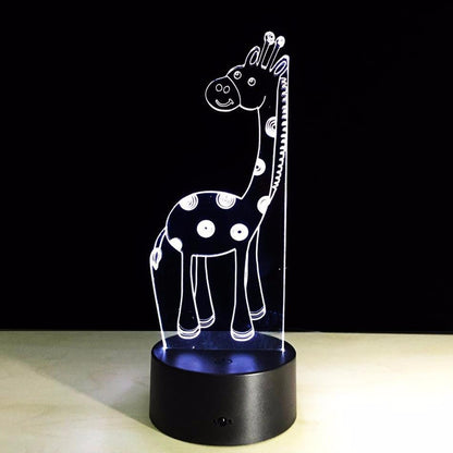 LED Cute Giraffe  LAMP- 7 COLORS CHANGEABLE - WikiWii