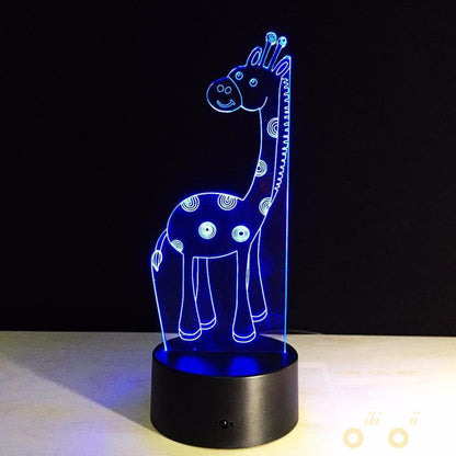 LED Cute Giraffe  LAMP- 7 COLORS CHANGEABLE - WikiWii