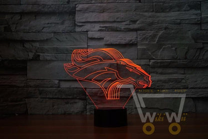 LED Denver Broncos Budweiser LAMP- 7 COLORS CHANGEABLE - WikiWii