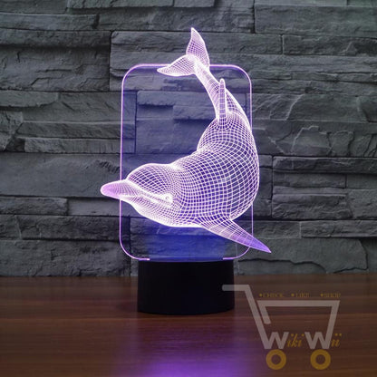 LED Dolphin LAMP- 7 COLORS CHANGEABLE - WikiWii