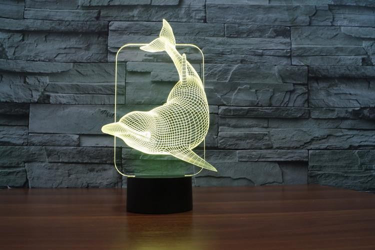 LED Dolphin LAMP- 7 COLORS CHANGEABLE - WikiWii