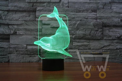 LED Dolphin LAMP- 7 COLORS CHANGEABLE - WikiWii