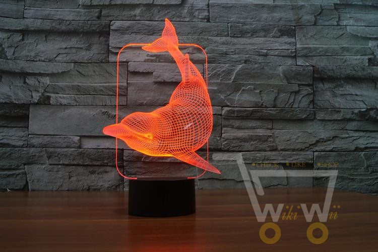 LED Dolphin LAMP- 7 COLORS CHANGEABLE - WikiWii