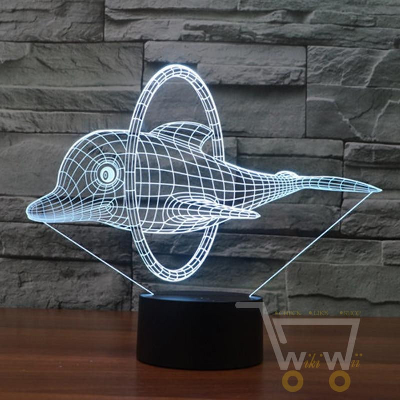 LED DOLPHIN SHAPE LAMP- 7 COLORS CHANGEABLE - WikiWii