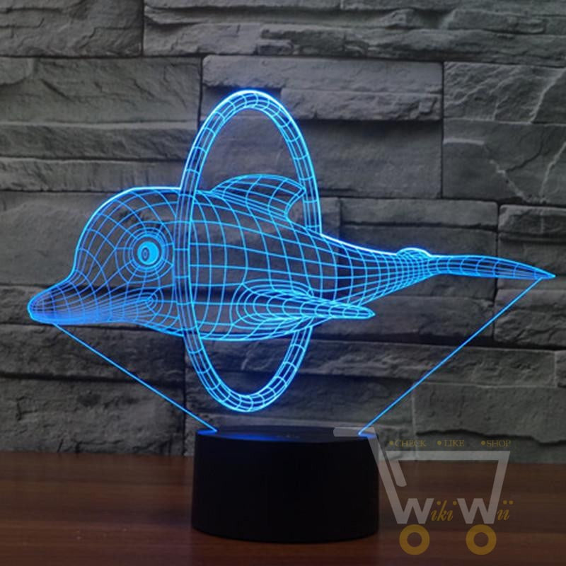 LED DOLPHIN SHAPE LAMP- 7 COLORS CHANGEABLE - WikiWii