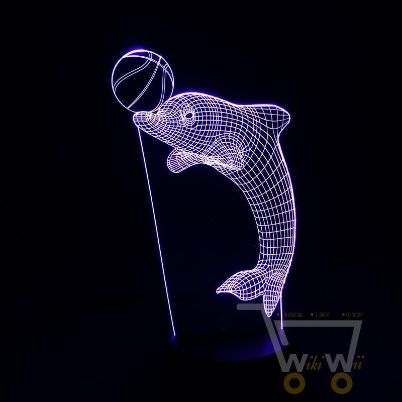 LED Dolphin with a Ball LAMP- 7 COLORS CHANGEABLE - WikiWii