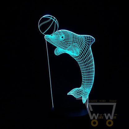 LED Dolphin with a Ball LAMP- 7 COLORS CHANGEABLE - WikiWii