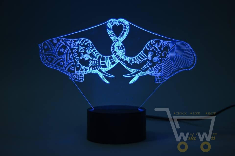 LED Elephant LAMP- 7 COLORS CHANGEABLE - WikiWii