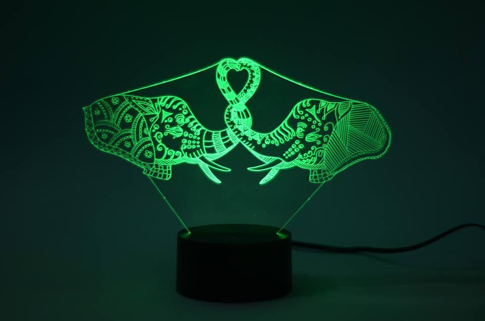 LED Elephant LAMP- 7 COLORS CHANGEABLE - WikiWii