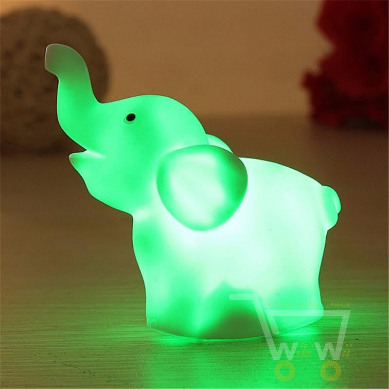 LED Elephant Night Light Lamp -7 colors changes - WikiWii