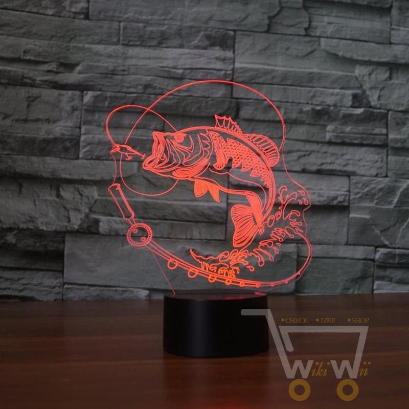 LED Fish Night Lamp -7colors changable - WikiWii