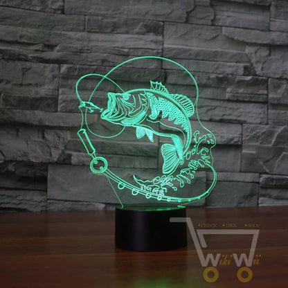 LED Fish Night Lamp -7colors changable - WikiWii