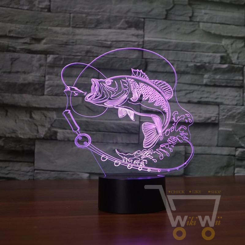 LED Fish Night Lamp -7colors changable - WikiWii