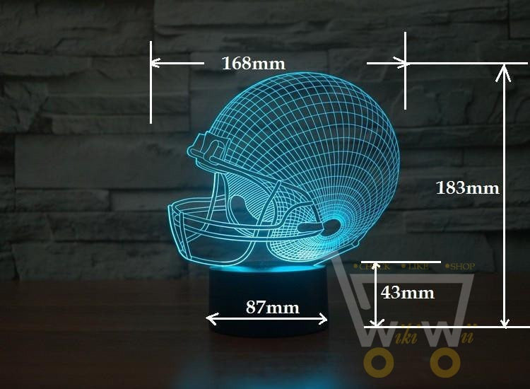 LED Helmet LAMP- 7 COLORS CHANGEABLE - WikiWii