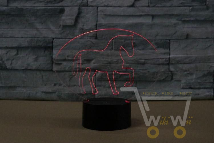 LED Horse lamp -7 colors changable - WikiWii