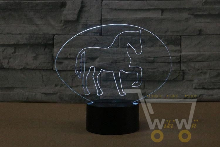 LED Horse lamp -7 colors changable - WikiWii