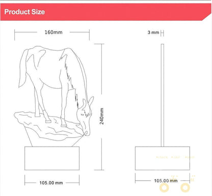 LED Horse LAMP- 7 Colors Changeable - WikiWii