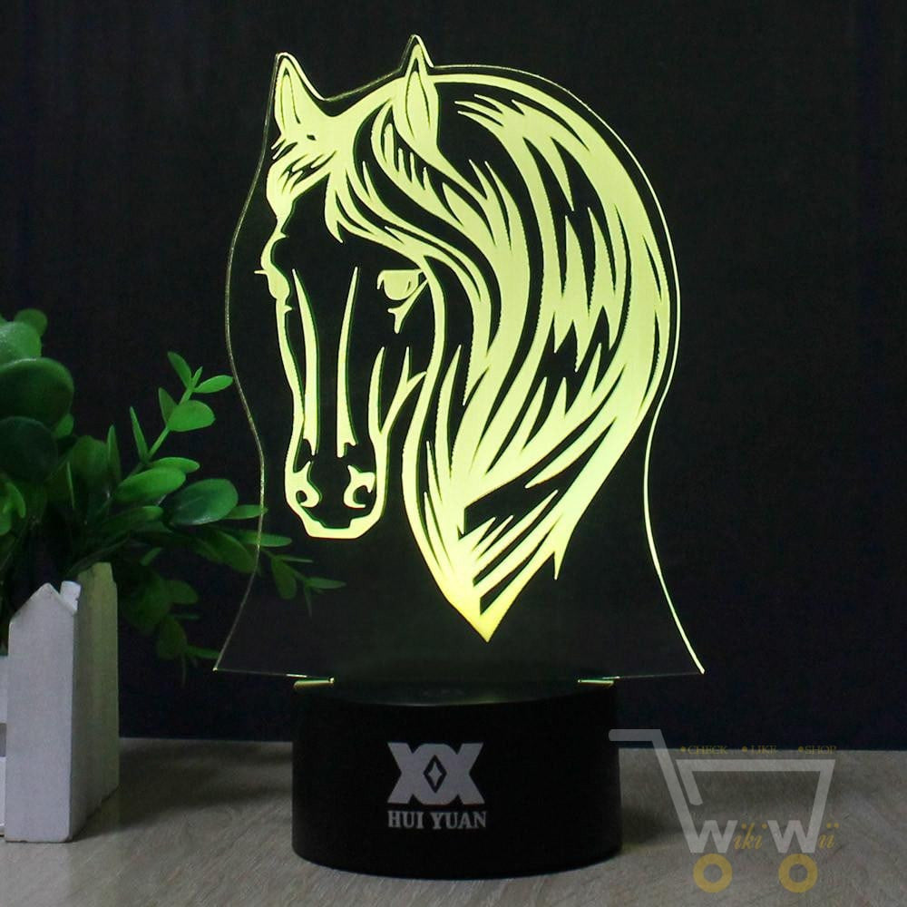 LED Horse Light Night Lamp -7 Colors Changing - WikiWii