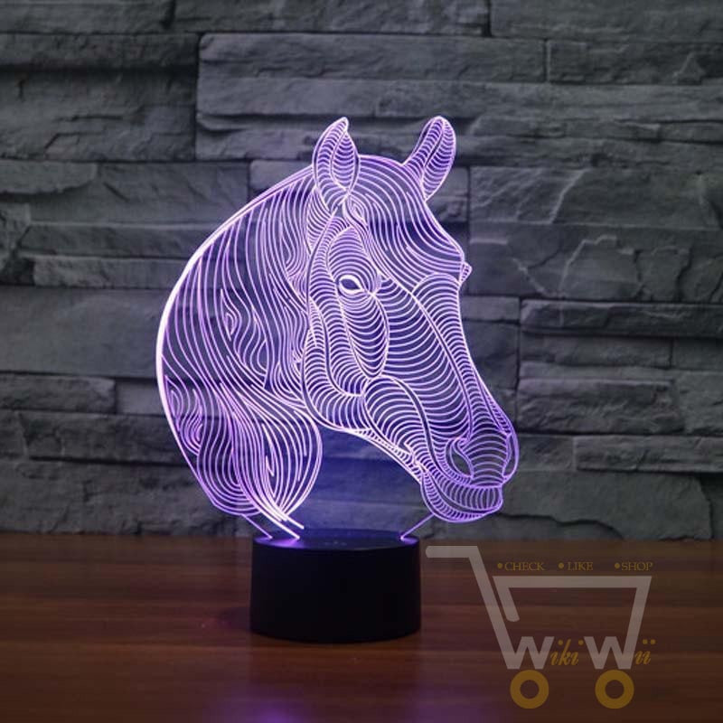 LED HORSE Table LAMP- 7 COLORS CHANGEABLE - WikiWii