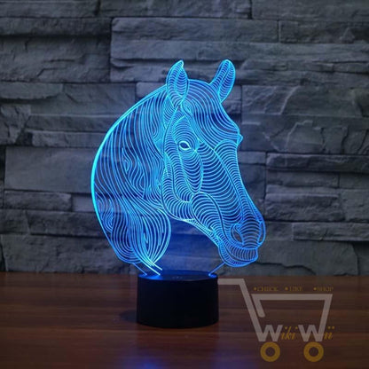 LED HORSE Table LAMP- 7 COLORS CHANGEABLE - WikiWii