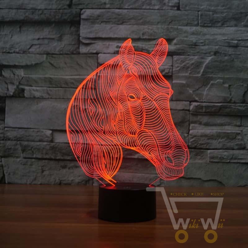 LED HORSE Table LAMP- 7 COLORS CHANGEABLE - WikiWii