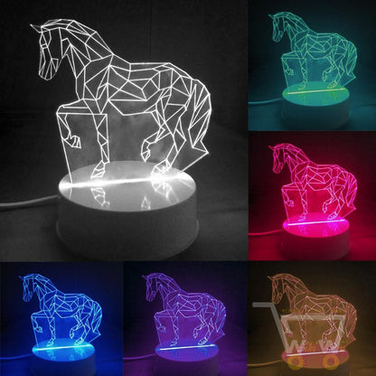 LED Horse Table LAMP- 7 COLORS CHANGEABLE - WikiWii