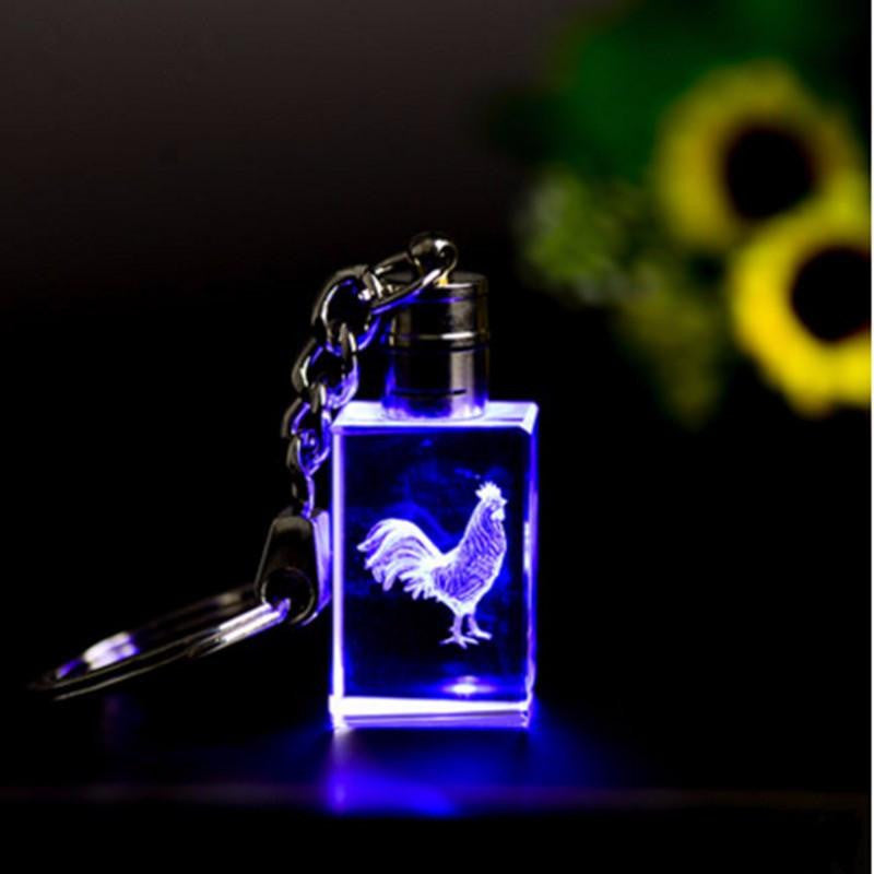 LED Laser Engraved Keychain horse - chicken - WikiWii