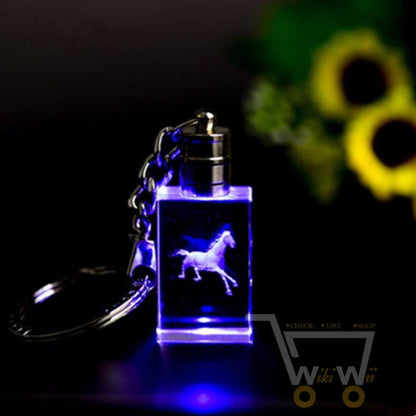 LED Laser Engraved Keychain horse - chicken - WikiWii