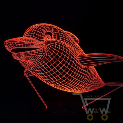 LED Lovely Dolphin LAMP- 7 COLORS CHANGEABLE - WikiWii