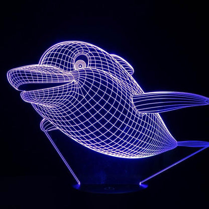 LED Lovely Dolphin LAMP- 7 COLORS CHANGEABLE - WikiWii