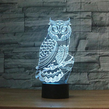 LED Owl Lamp -7 COLORS CHANGEABLE - WikiWii