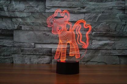 LED Pony LAMP- 7 COLORS CHANGEABLE - WikiWii