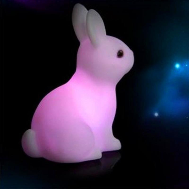 LED Rabbit Shape Night Light -Color Changing - WikiWii