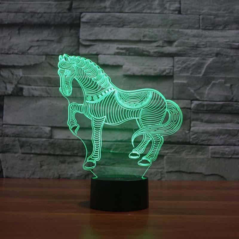 LED Running Horse LAMP- 7 COLORS CHANGEABLE - WikiWii