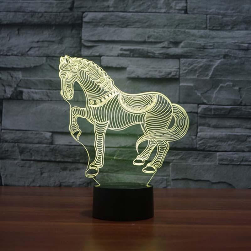 LED Running Horse LAMP- 7 COLORS CHANGEABLE - WikiWii