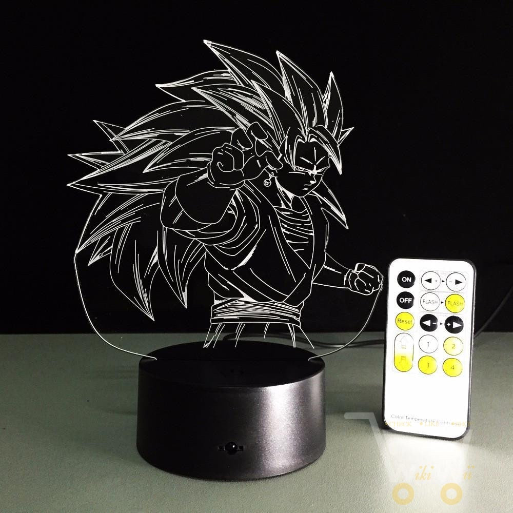 LED Saiyan Character LAMP- 7 COLORS CHANGEABLE (With Remote Control) - WikiWii