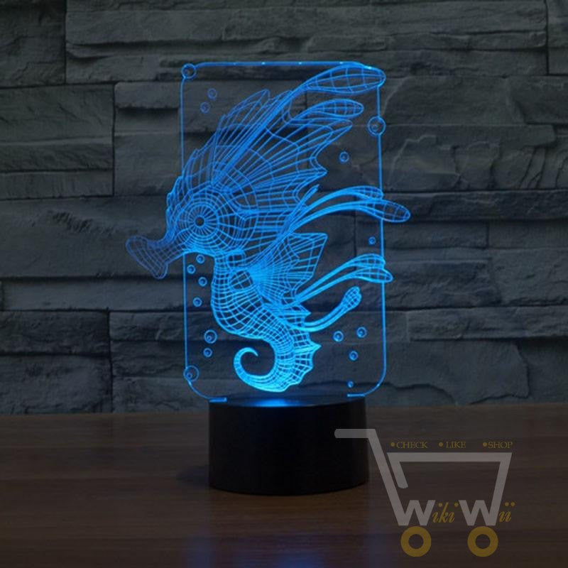 LED SEA HORSE LAMP- 7 COLORS CHANGEABLE - WikiWii