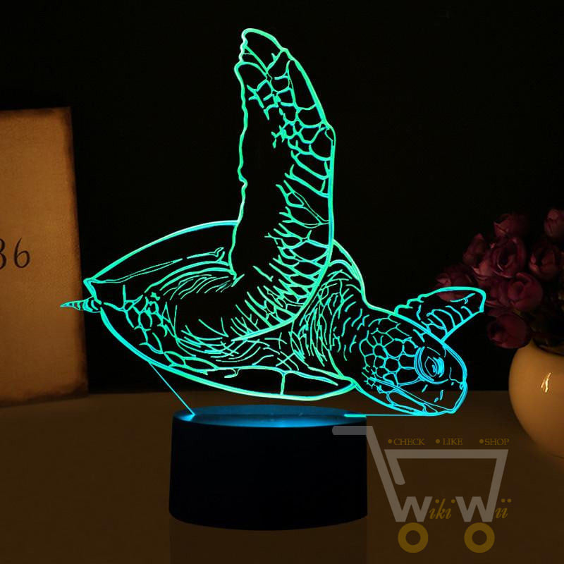 LED Sea Turtle Tortoise night lamp -7 colors changeable lamp - WikiWii