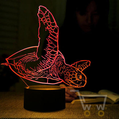 LED Sea Turtle Tortoise night lamp -7 colors changeable lamp - WikiWii