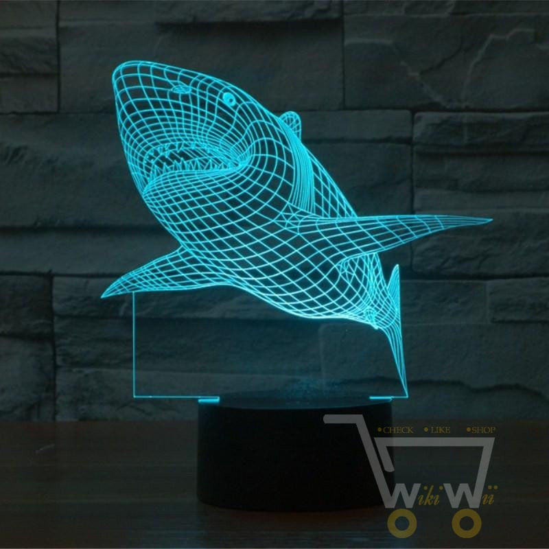 Led Shark lamp- 7 colors Changeable - WikiWii