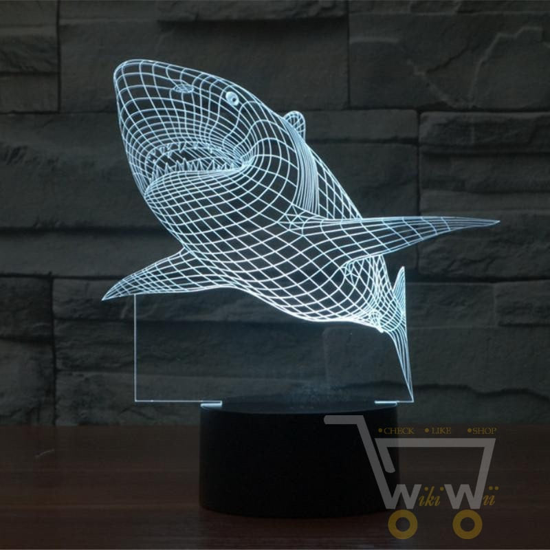 Led Shark lamp- 7 colors Changeable - WikiWii