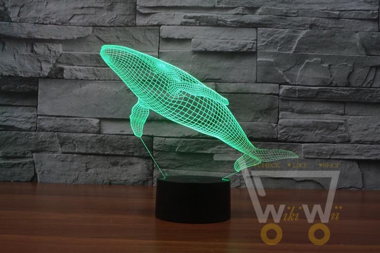 LED Whale LAMP- 7 COLORS CHANGEABLE - WikiWii